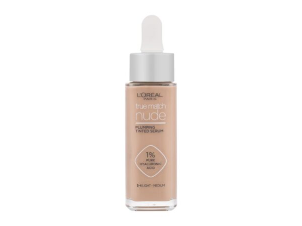 L'OREAL_True Match Serum Nude Plumping Tinted Serum serum w podkładzie 3-4 Light Medium 30ml