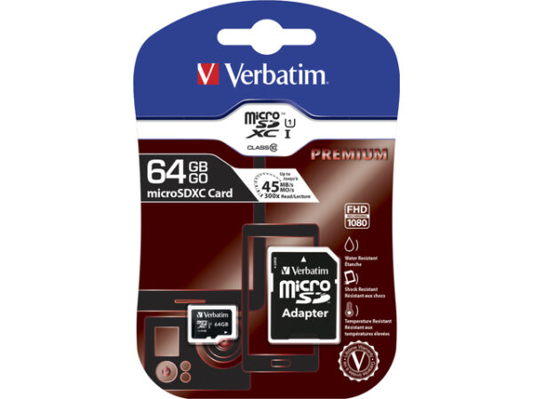 MEMORIE MICRO SDXC  VERBATIM 64GB C10 "44084" (timbru verde 0.03 lei) - Image 2