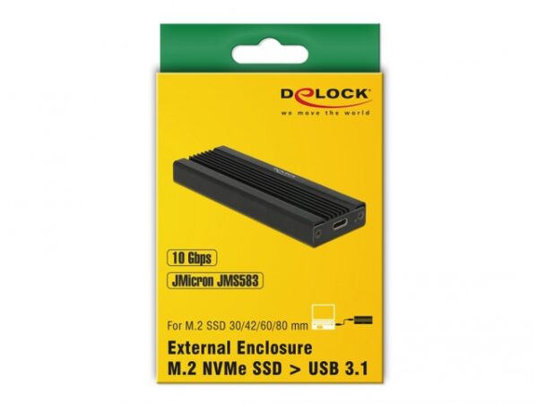 Delock - Kryt �lo�i�t� - M.2 Card - USB 3.1 (Gen 2) - �ern� - Image 4