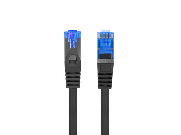 Patchcord kat.6A S/FTP LSZH CCA 1,5m czarny Fluke Passed Lanberg