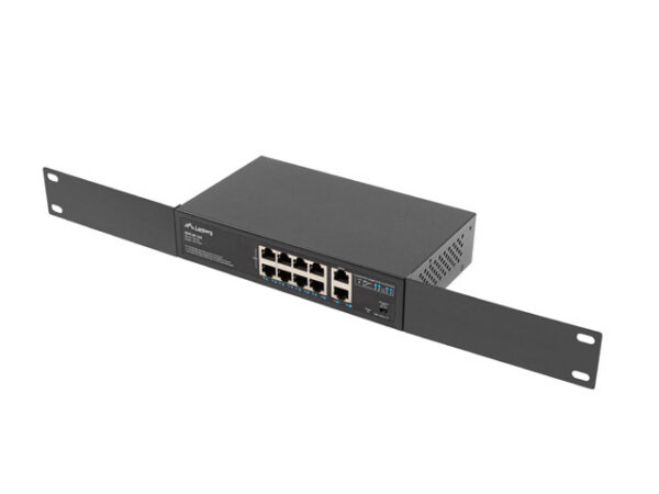 Lanberg Switch PoE+ Rack 10"/19"  RSFE-8P-2GE-120 - Image 2