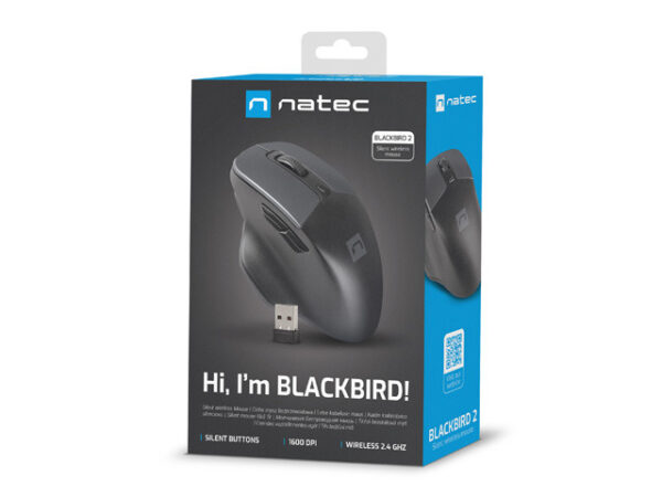 Juhtmevaba hiir NATEC Wireless mouse Blackbird 2 1600DPI - Image 6