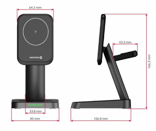 Swissten 3in1 MagStick 22.5W Wireless Charger - Image 4