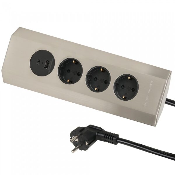 Electraline 62514 Kitchen Hidden Multisocket 3P 3G1.5MM2 2M 3+2USB - Image 2