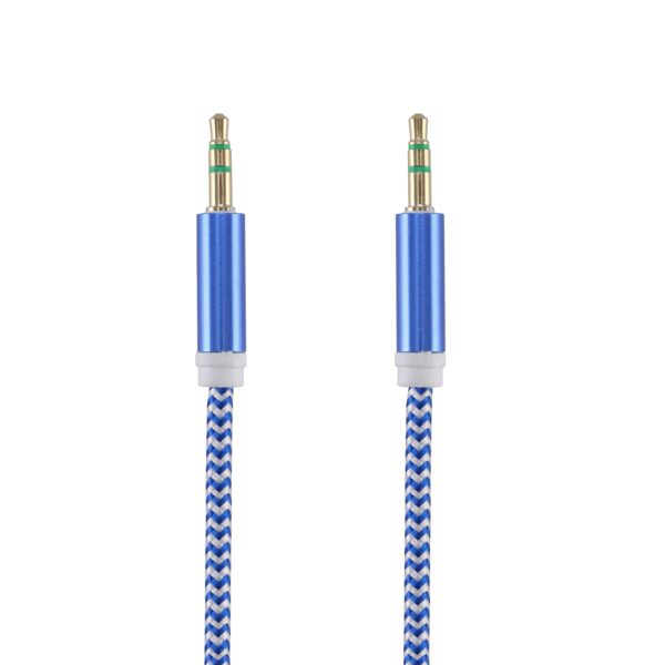 Tellur Basic Audio Cable aux 3.5mm Jack 1m Blue - Image 2