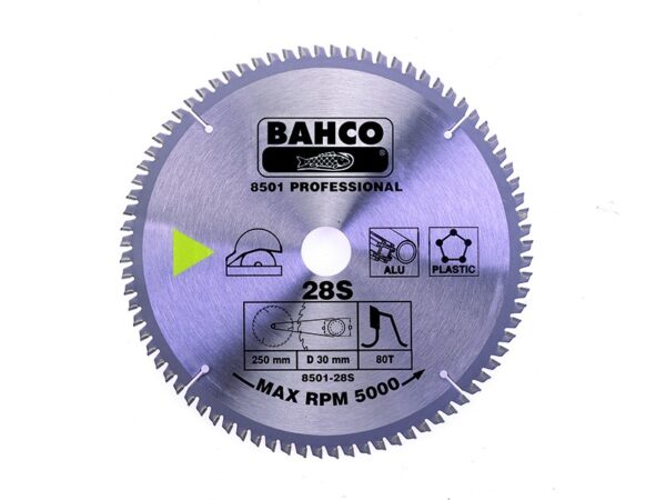 Circular saw blade Bahco 216x30mm 48H -5°, (25mm adaptor), for aluminium