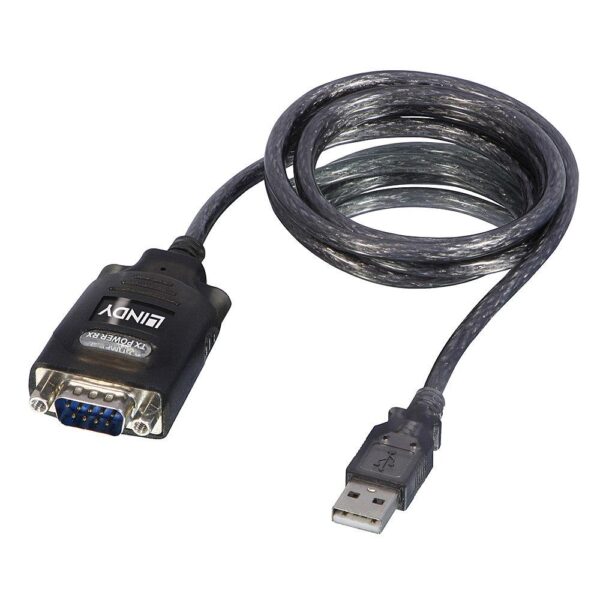 Lindy USB RS232 Converter w/ COM Port Retention - serial adapter - USB