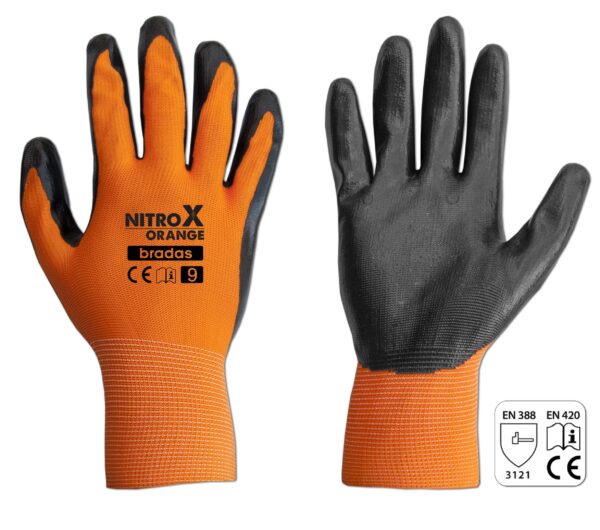 Gloves NITROX ORANGE NITRILE, SIZE 11