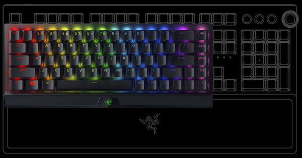 Mänguriklaviatuur Razer BlackWidow V3 Mini HyperSpeed Yellow Switch US - Image 7