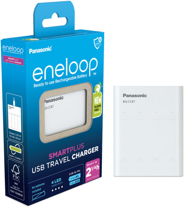 Patareide laadija Panasonic Eneloop BQ-CC87USB