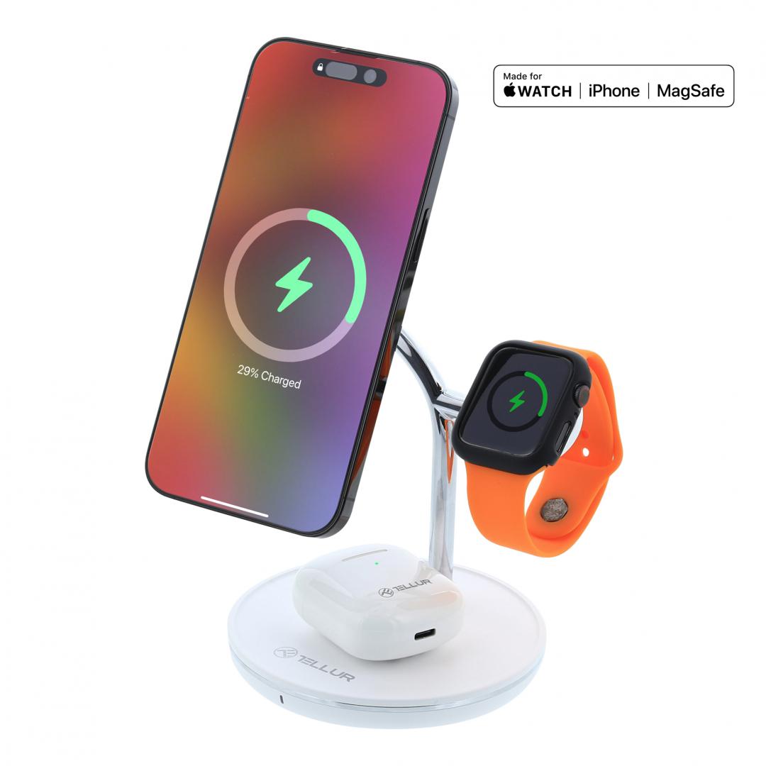 Tellur 3in1 MagSafe Wireless Desk Charger - Image 2