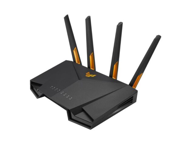 Dual Band WiFi 6 Gaming Router | TUF-AX3000 | 802.11ax | 2402+574 Mbit/s | 10/100/1000 Mbit/s | Ethernet LAN (RJ-45) ports 4 | Mesh Support Yes | MU-MiMO Yes | No mobile broadband | Antenna type 4xExternal | 1 x USB 3.2 Gen 1