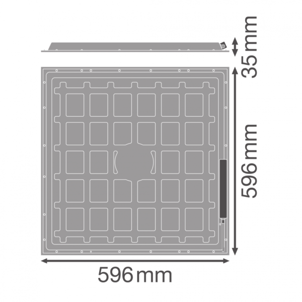 PANEL ESSENTIAL 60X60CM 36W 840 WT LEDV "000004058075762657"  (timbru verde 0.8 lei) - Image 2