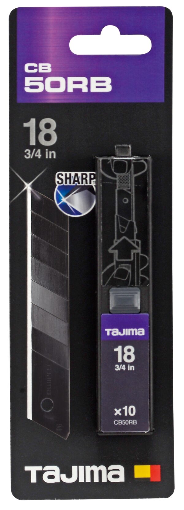 Tajima DORA Razar Black Blades 18mm, Box with 10 blades