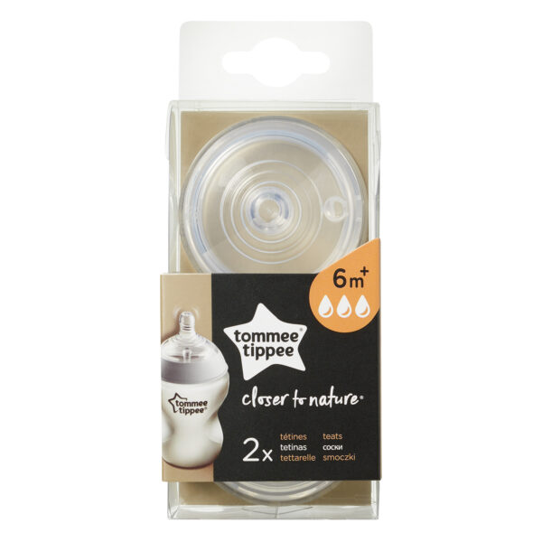 Tommee Tippee Natural Start  teat fast flow Easi-Vent with self sterilisation function 2pcs 42112453 - Image 2