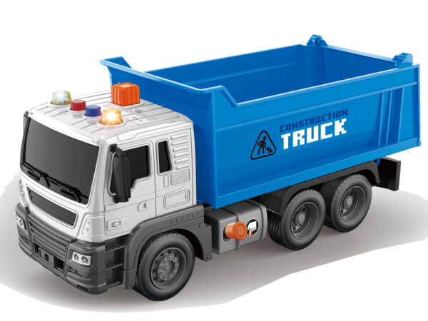 Construction Vehicle Tipper Truck 1:16 Blue Lift Trailer - Image 2