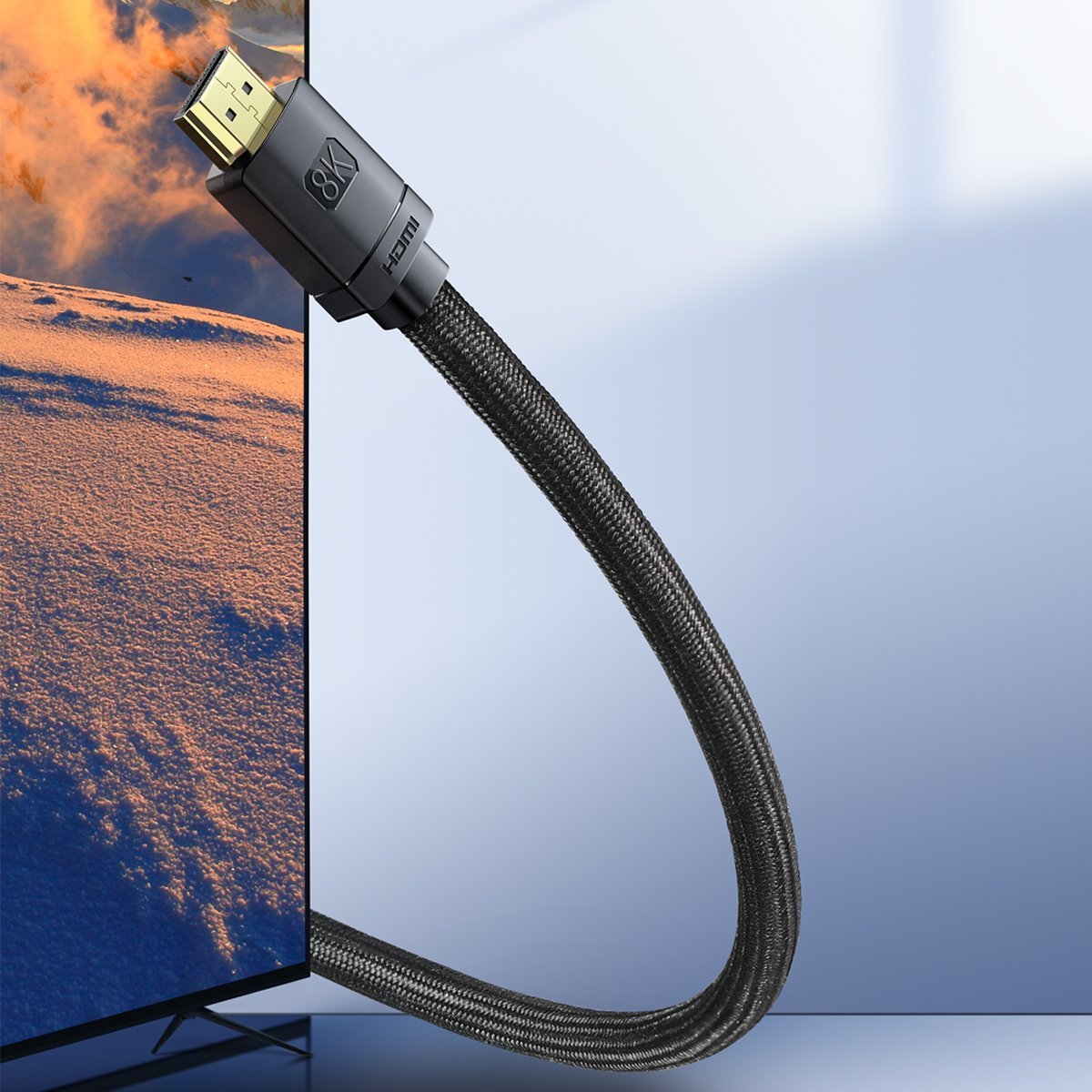 CABLU video Baseus High Definition, HDMI (T) la HDMI (T), versiunea 2.1, rezolutie maxima 8K UHD (7680 x 4320) la 60 Hz, conectori auriti, 2m, negru "CAKGQ-K01" (timbru verde 0.8 lei) - 6953156204164 - Image 5