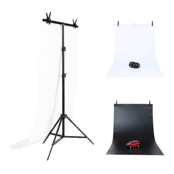 Photo studio background support Puluz 70x200cm + Backdrops 2 pcs DCA0976 - Image 2