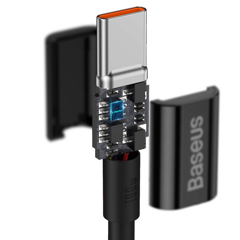 CABLU alimentare si date Baseus Superior, Fast Charging Data Cable pt. smartphone, USB Type-C la USB Type-C 100W, 1m, negru "CATYS-B01" (timbru verde 0.08 lei) - 6953156208438 - Image 9