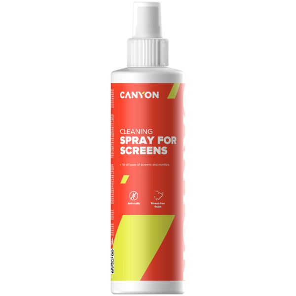 CANYON Čistící sprej CCL21 na skleněné povrchy 250ml, antistatický, desinfekční