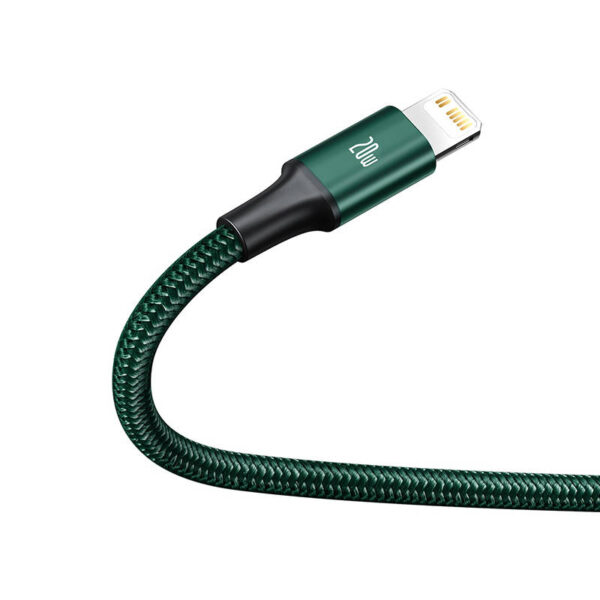 Baseus Rapid Series USB-C 3w1 micro USB / Lightning / USB-C, 20W, 1.5m (zielony) - Image 3