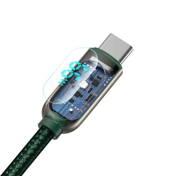 Baseus Display Cable USB to Type-C, 66W, 2m (green) - Image 6