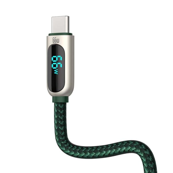 Baseus Display Cable USB to Type-C, 66W, 2m (green) - Image 4