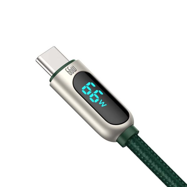 Baseus Display Cable USB to Type-C, 66W, 2m (green) - Image 5