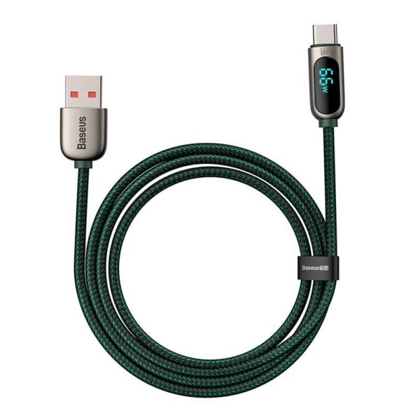 Baseus Display Cable USB to Type-C, 66W, 2m (green)