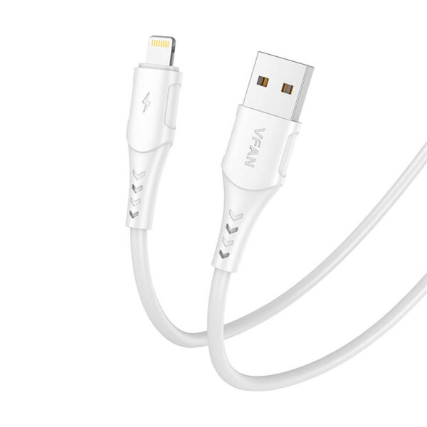 USB to Lightning cable VFAN Colorful X12, 3A, 1m (white) - Image 3