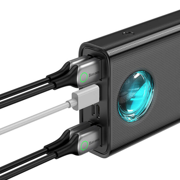 POWER BANK Baseus Ambilight, 30000mAh, PD 3.0 65W, 4 x USB; 1 x USB Type-C, digital display pt. status baterie, total 3A, black, "PPLG000101" (timbru verde 0.18 lei) - 6932172613600 - Image 6