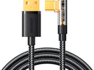 Angle Cable to USB-A / Type-C / 3A / 1.2m Joyroom S-UC027A6 (black)