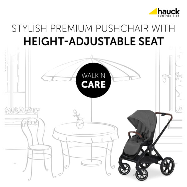 HAUCK stroller WALK N CARE, Dark Grey, 165379 - Image 2