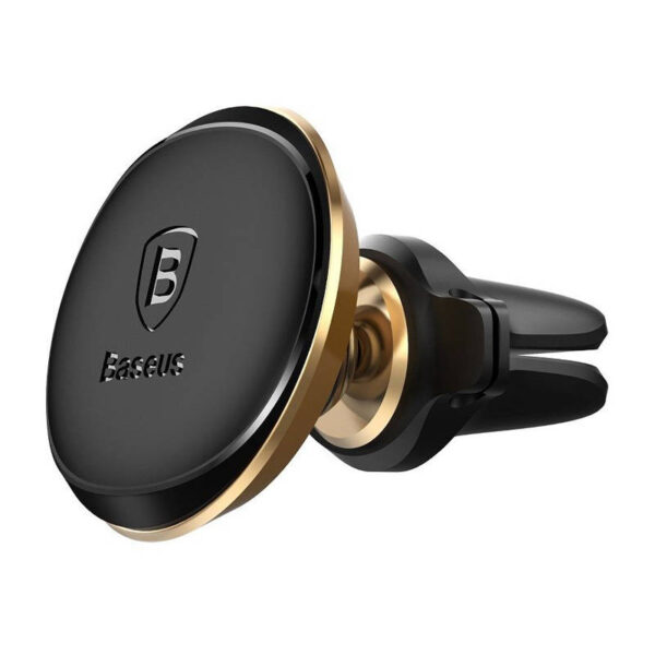 SUPORT AUTO Baseus OS pt. SmartPhone, fixare grilaj ventilatie, magnetic, 2 x clips cablu, auriu "SUGX020015" - - Image 6