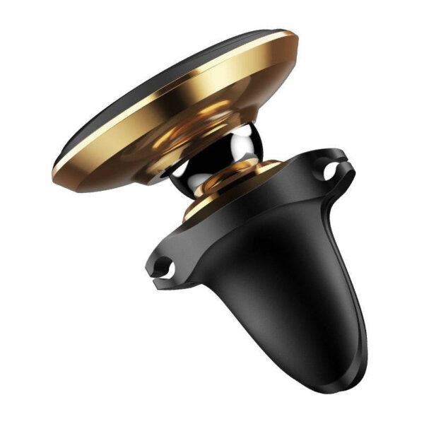 SUPORT AUTO Baseus OS pt. SmartPhone, fixare grilaj ventilatie, magnetic, 2 x clips cablu, auriu "SUGX020015" - - Image 5