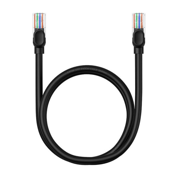 PATCH CORD UTP Baseus Cat5, fire din cupru, round cable, viteza maxima 1 Gbps, PVC, 1m, negru "B00133206111-01" (timbru verde 0.08 lei) - 6932172637040 - Image 4