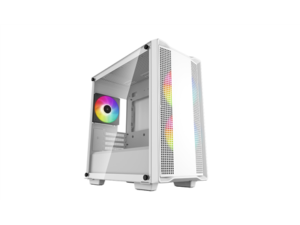 DeepCool CC360 ARGB WH, Mid Tower, Mini-ITX/Micro-ATX, 1xUSB3.0, 1xUSB2.0, 1xAudio, 3x120mm Pre-Installed ARGB Fans, Tempered Glass, Mesh Panel, White, R-CC360-WHAPM3-G-1