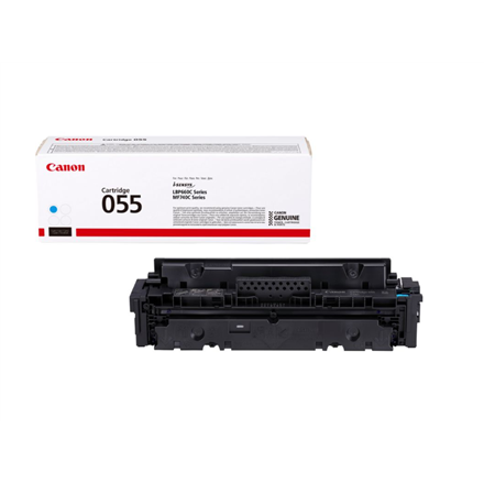 Canon originální toner CRG-055C (azurový, 2100str.) pro Canon MF742Cdw, MF744Cdw, MF746Cx, LBP663Cdw, LBP664Cx
