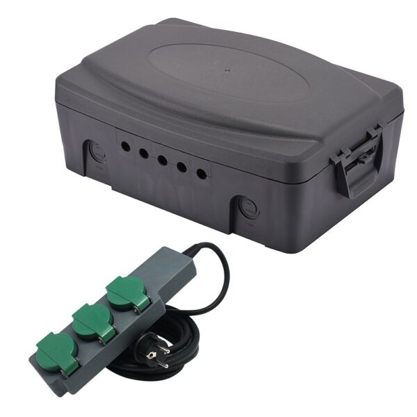 Electraline 300175 Waterproof Garden Box IP44 + Multisocket 3P RN-F 5M