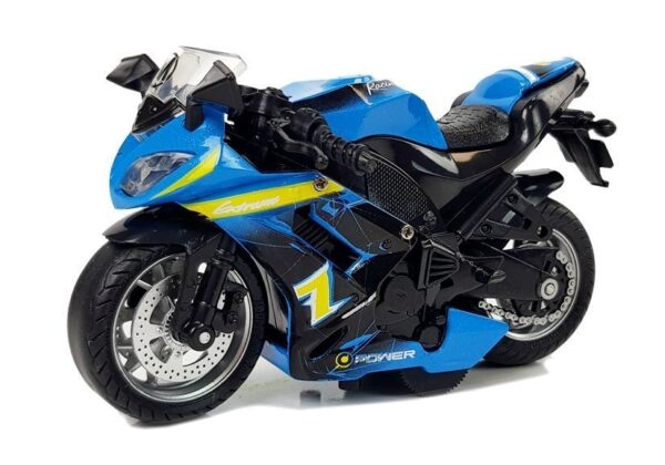 Sports Motorcycle with Sounds 1:14 Blue - Image 2
