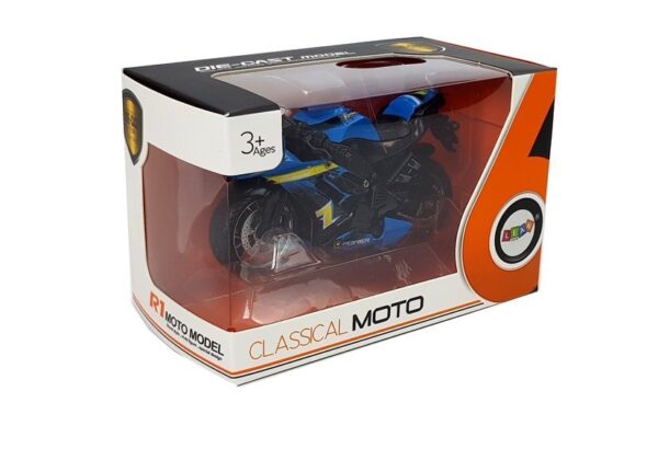 Sports Motorcycle with Sounds 1:14 Blue - Image 3