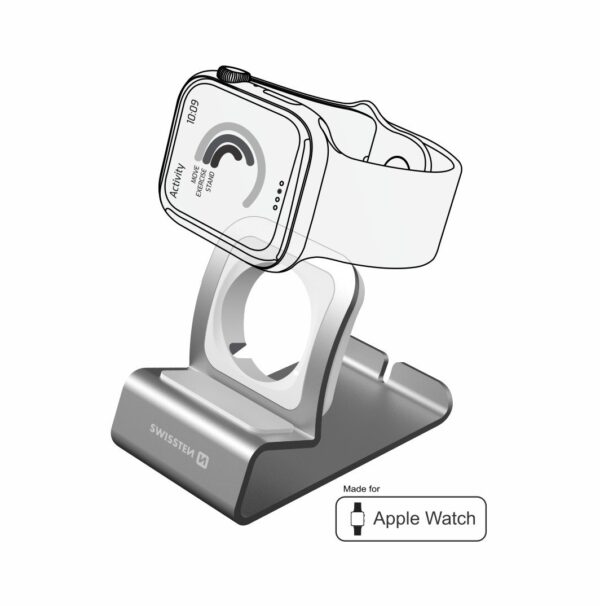 Swissten Aluminum stand for Apple Watch - Image 4