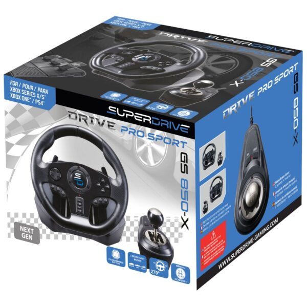 SUPERDRIVE Sada volantu, pedálů a řadící páky GS850-X/ PS4/ Xbox One/ Xbox Series X/S - Image 7
