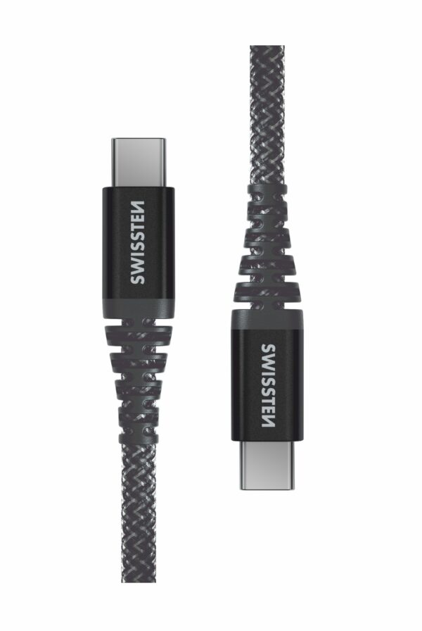 Swissten Kevlar 60W Data Cable USB-C - USB-C 1.5m