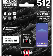 Karta pamięci microSD IRDM 512GB UHS-I U3 A2  + adapter