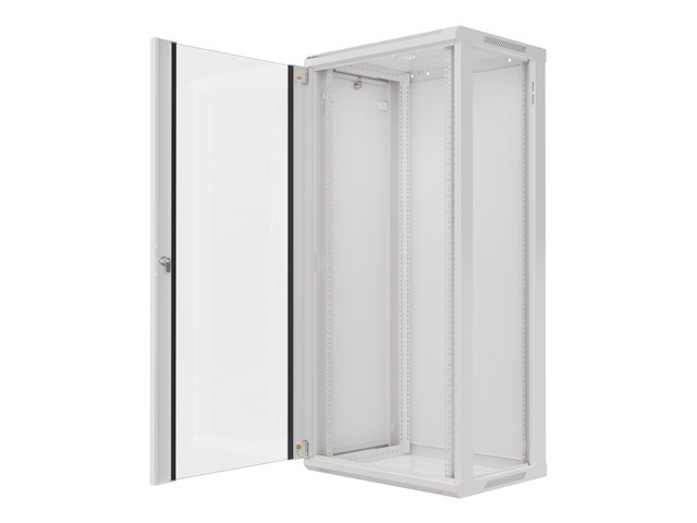 Lanberg WF01-6427-10S Wall mounted rack cabinet 27U gray - Image 5