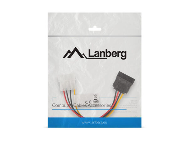 Lanberg kabel Molex - SATA M/F 15cm - Image 4