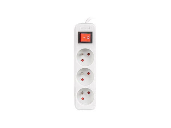 LANBERG POWER STRIP 3M WHITE, 3X 230V PL, WITH SWITCH - Image 4