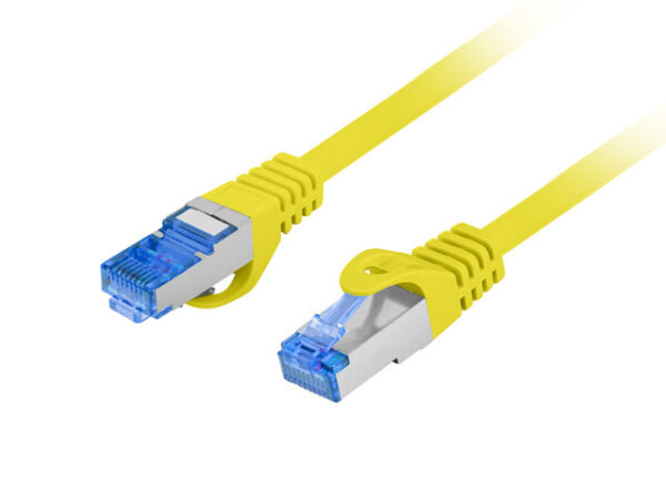 Patchcord kat.6A S/FTP LSZH CCA 0.5m żółty Fluke Passed Lanberg - Image 3