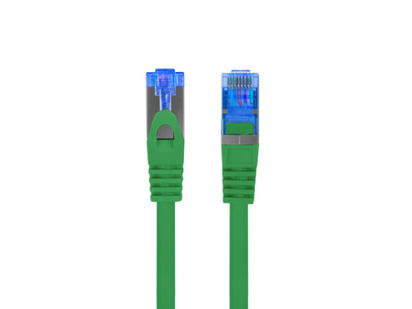 Patchcord kat.6A S/FTP LSZH CCA 2m zielony Fluke Passed Lanberg